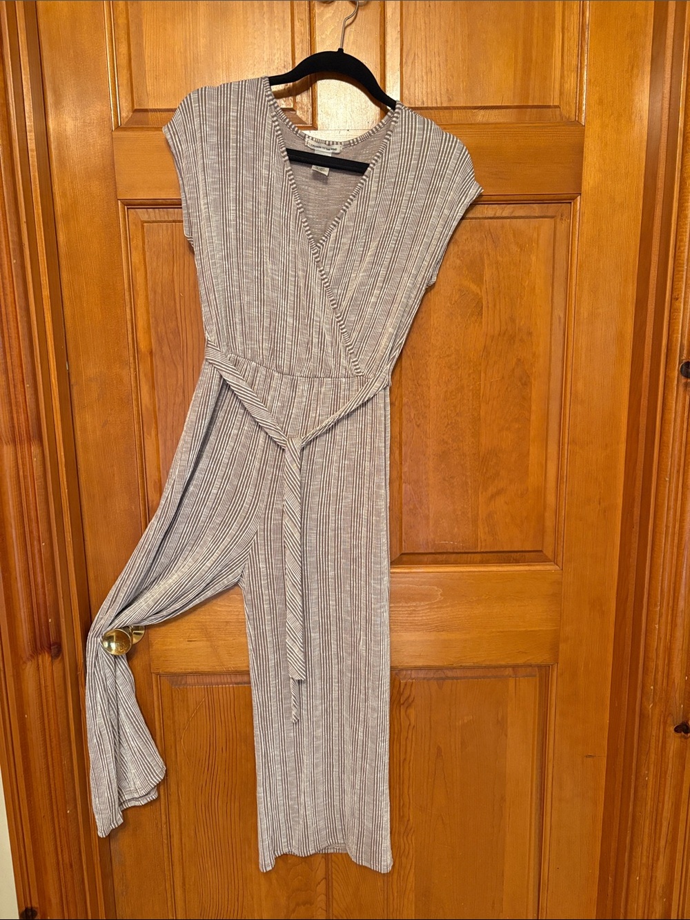 New Caution to the Wind Taupe Jumpsuit
